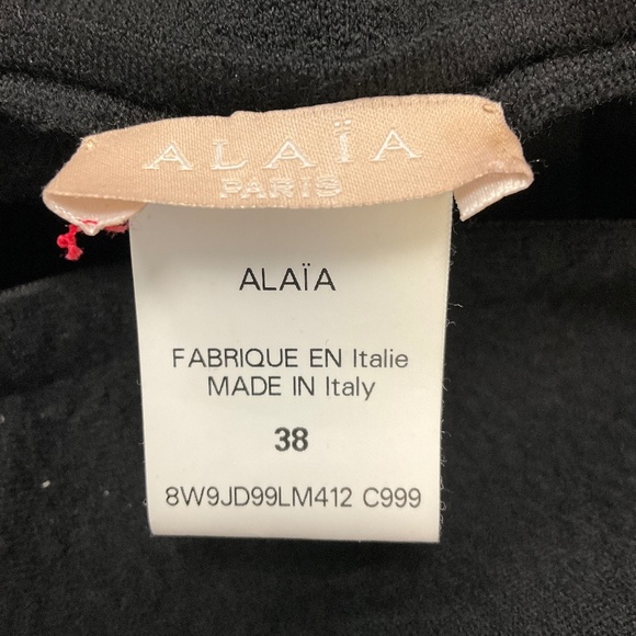 ALAIA BLACK WOOL STRETCH KNIT MAXI SKIRT - Picture 4 of 4